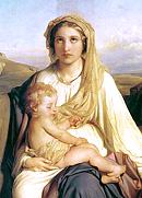[Virgen y niño (detalle) de Paul Delaroche. 1844]